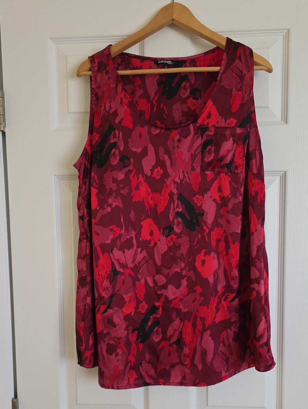 George Red and Burgundy Floral Sleeveless Camisole